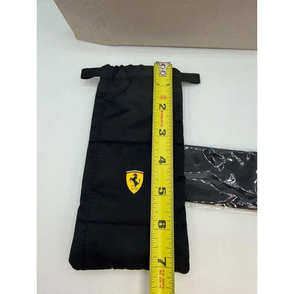 Ferrari Scuderia Eyeglasses Sunglasses Pouch Box & Cloth Authentic Black Set
